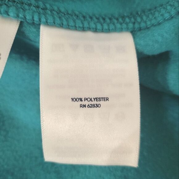 Lands' End Men's Teal Fleece Quarter Zip Pullover Sweatshirt Jacket - Picture 10 of 15
